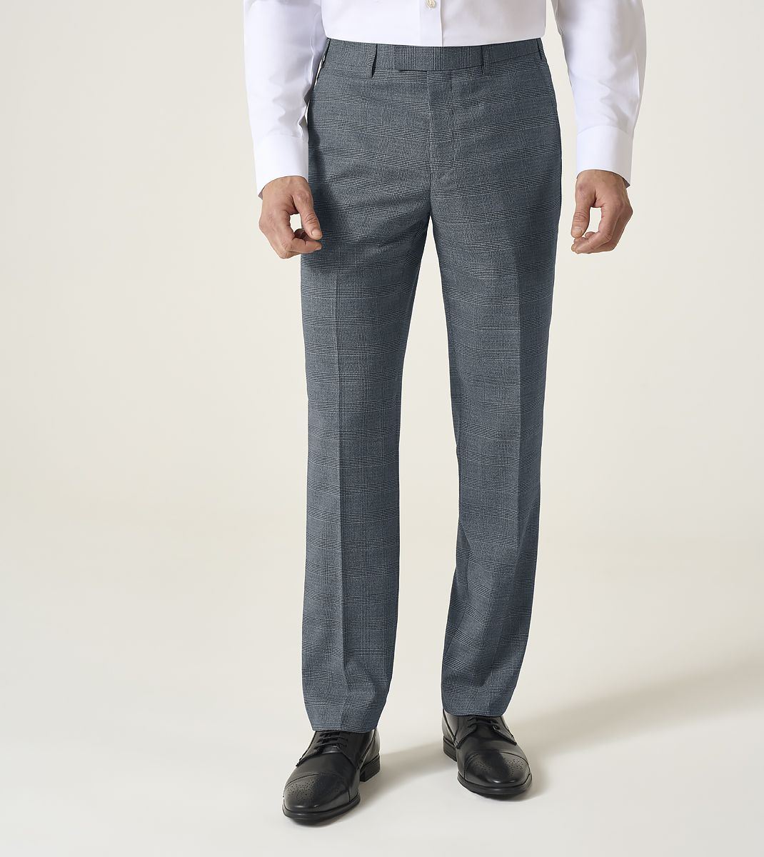 Skopes Anthony Suit Tailored Fit Trouser For Men ins Grey Check, 30W-58W