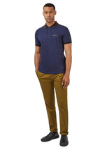 Ben Sherman Men's Plus Size Colour Block Rib Polo 2XL to 5XL