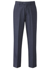 SKOPES Mens Wool Blend Flat Front Trousers in Airforce Blue