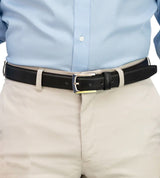 DUKE LONDON SQUARE BUCKLE PLAIN BELT (KS9045) 3CM WIDE IN WAIST SIZE 42 TO 64
