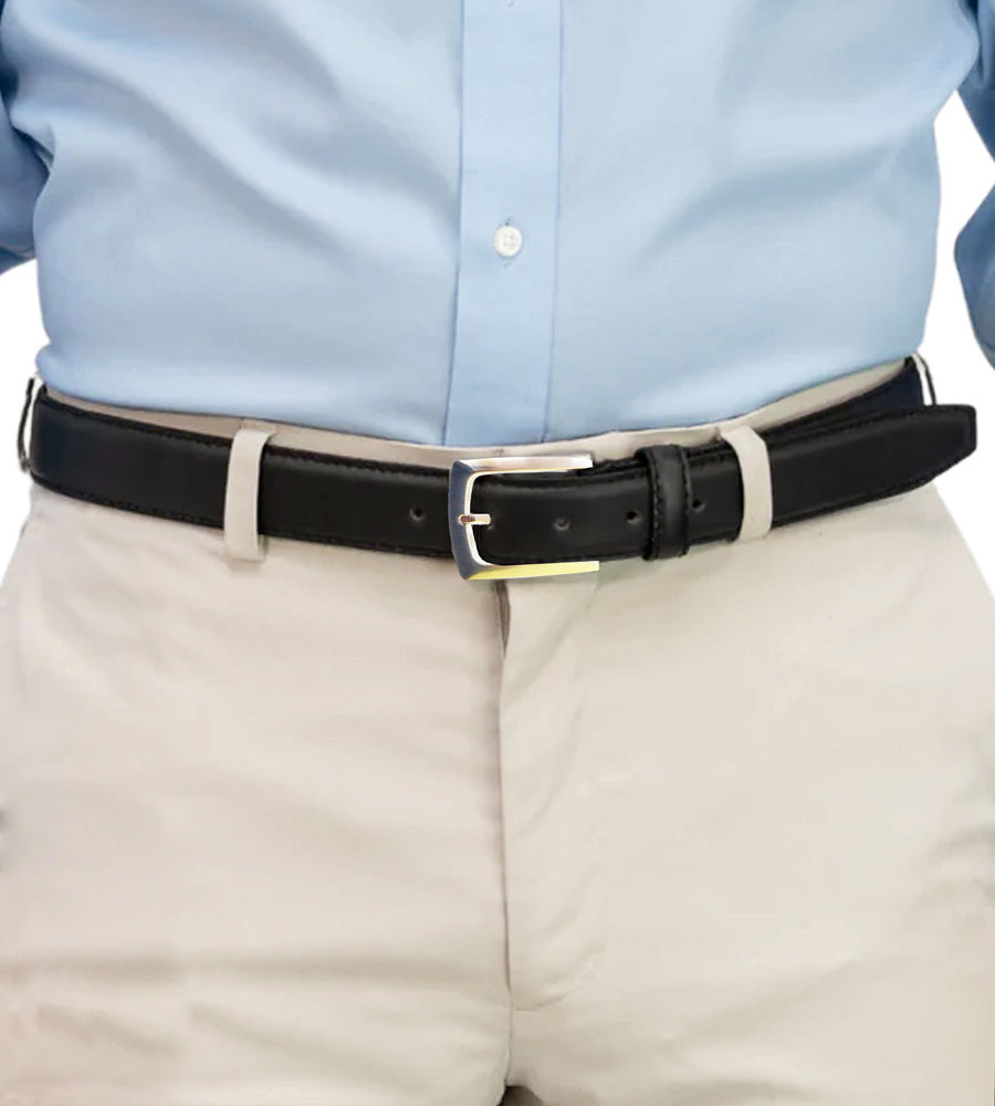DUKE LONDON SQUARE BUCKLE PLAIN BELT (KS9045) 3CM WIDE IN WAIST SIZE 42 TO 64