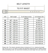 DUKE LONDON SQUARE BUCKLE PLAIN BELT (KS9045) 3CM WIDE IN WAIST SIZE 42 TO 64