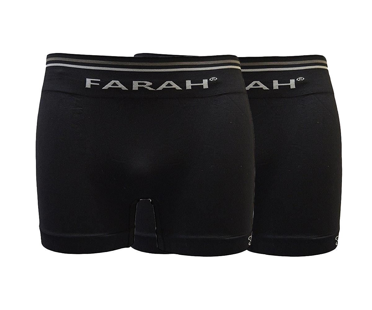 FARAH Men's Cotton Jersey 2PK Seamless Boxer Shorts Size, S - XXL