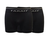 FARAH Men's Cotton Jersey 2PK Seamless Boxer Shorts Size, S - XXL
