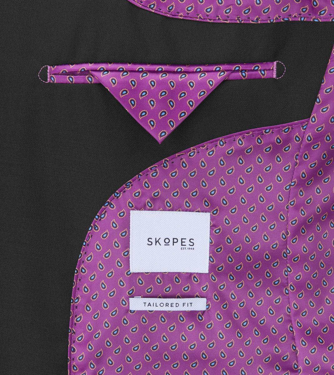 Skopes Farnham Suit Tailored Fit Jacket For Men in Black, 36S to 62L