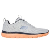 Skechers Lace Up Shoe For Men Summits Torre in Gray/Orange, 5.5-13