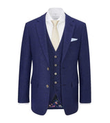 Skopes Tailored Fit  Herringbone Suit Jacket in Navy Size 34 to 62