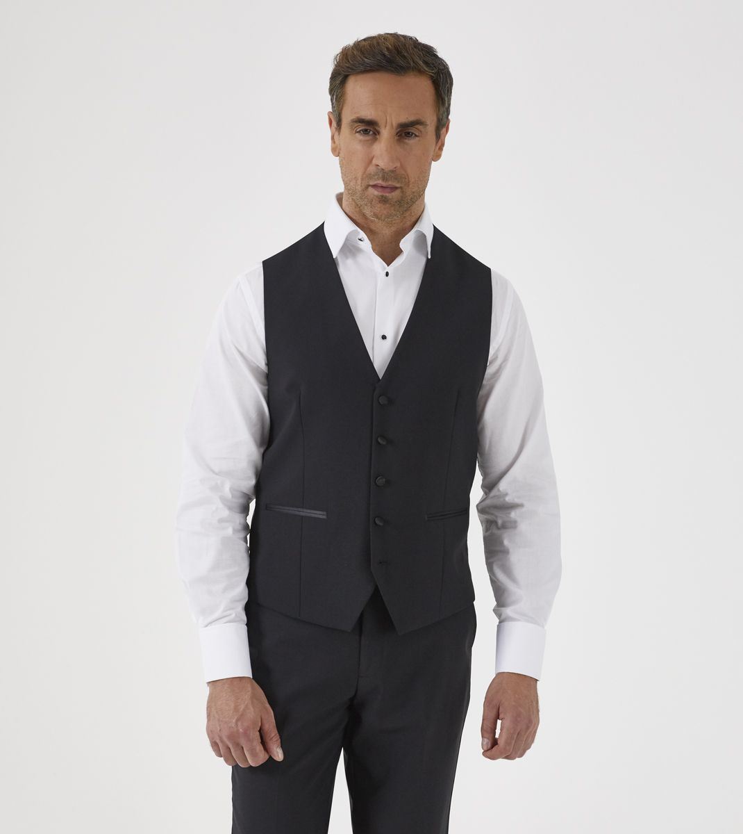 Skopes Barney Dinner Suit Waistcoat For Men's in Black, 34R to 52R