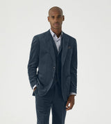 Skopes Atkinson Suit Tailored Fit Jacket For Men in Teal Blue Corduroy, 34S to 62L