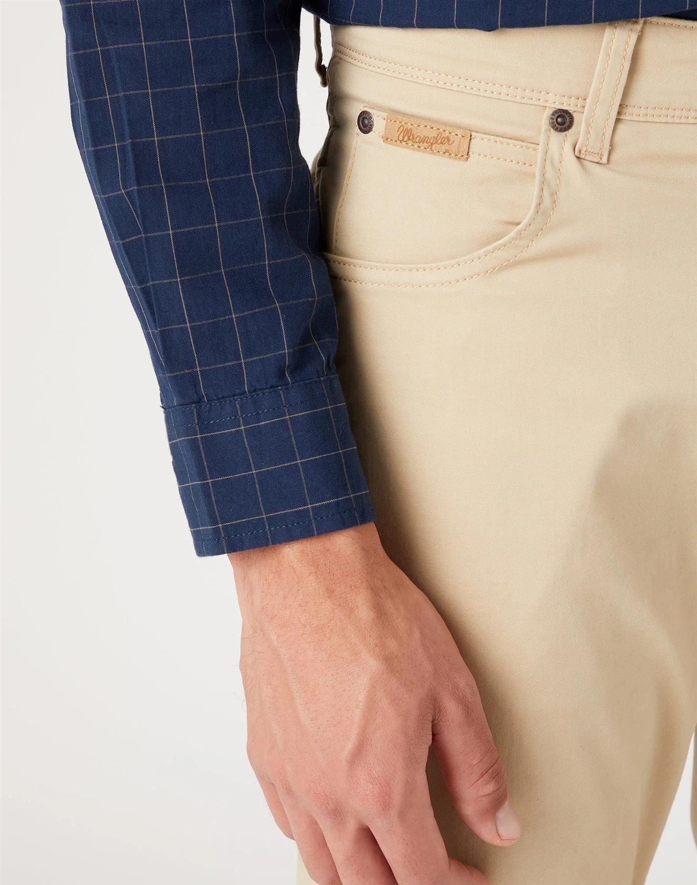 Wrangler Texas Slim Chino in Safari Colour Waist Size  34 to 46