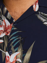Jack & Jones Big & Tall Fit Size Men's Floral Short Sleeve Shirt In Soft Touch Viscose Size 1XL-6XL, 2 Colours