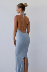 ANASTASIA DRESS - BABY BLUE SHIMMER