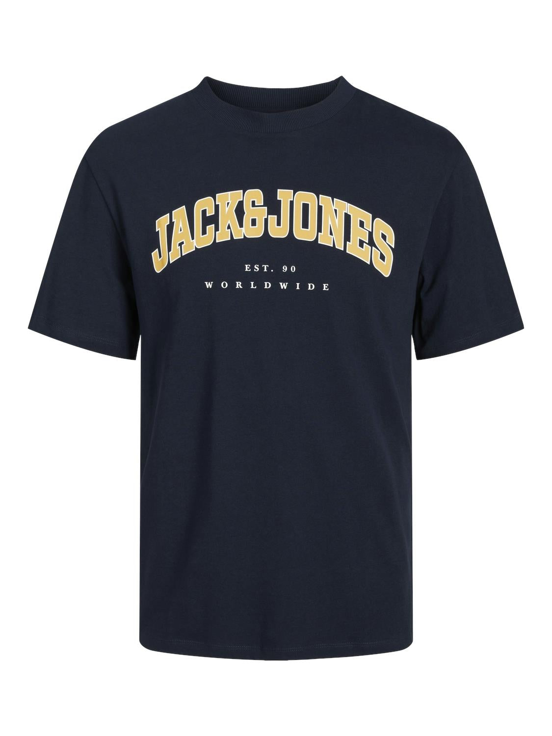 Jack & Jones Men's Big Size Jjecaleb Varsity Crew Neck T-Shirt 2 Colours, 2XL to 6XL