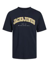 Jack & Jones Men's Big Size Jjecaleb Varsity Crew Neck T-Shirt 2 Colours, 2XL to 6XL