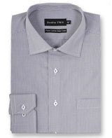 Double Two Mens Pure Cotton Easy Care LS Micro Check Shirts (3736) in Multi Option
