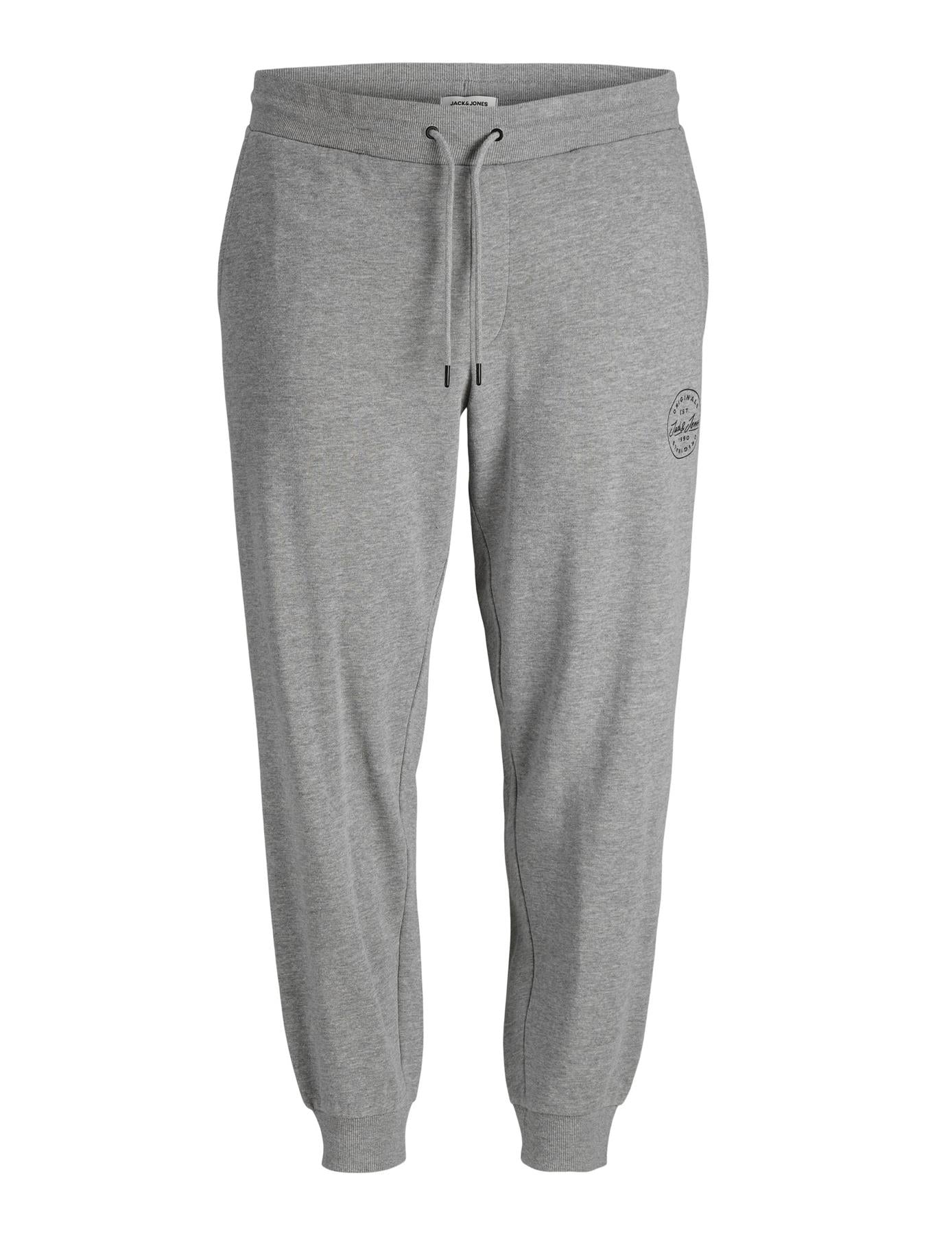 Jack & Jones Plus Size Men's Gordon Shark Sweat Pant With Ribbed Cuffs And Logo in 40-54, 3 Colours