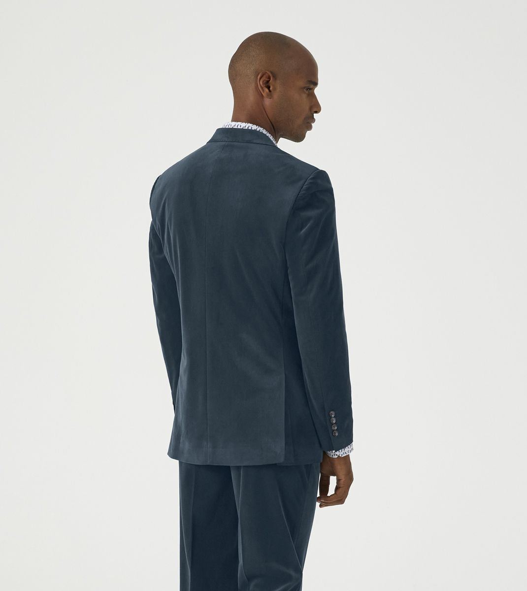 Skopes Atkinson Suit Tailored Fit Jacket For Men in Teal Blue Corduroy, 34S to 62L
