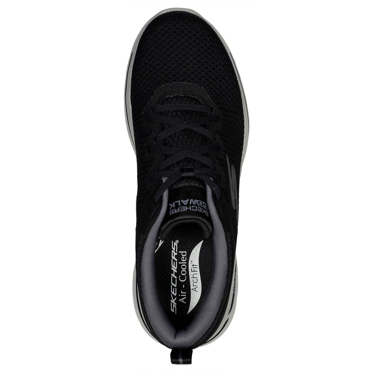 Skechers (GAR216254) Men's Go Walk Arch Fit Clinton Trainers in Black/Grey 6 to 12
