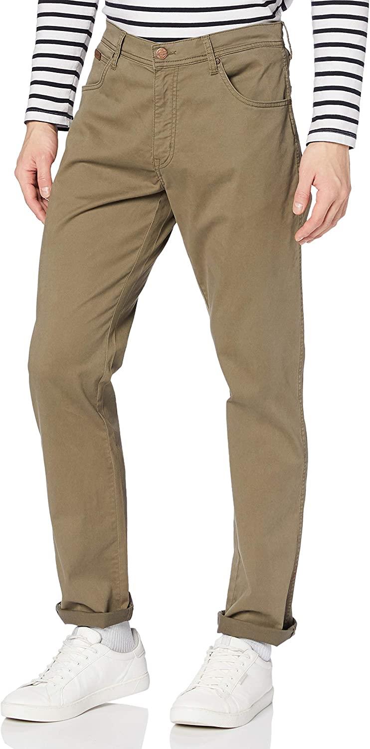 Wrangler Greensboro Texas Slim Stretch Chino Waist 38 - 46, 10 Colours