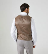 Skopes Men's Jude Waist Coat Herringbone in Stone 34 to 62 Regular