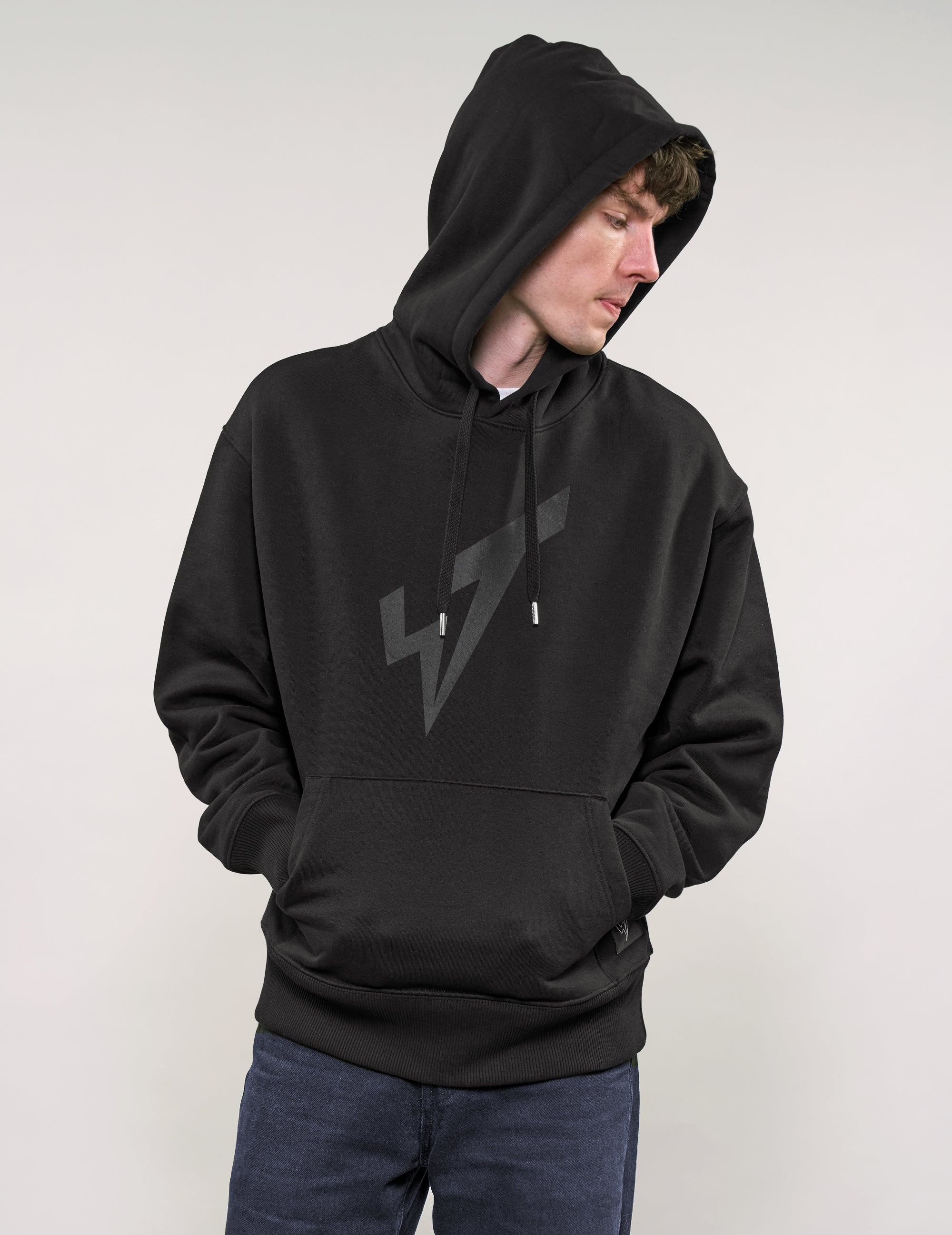 ST Hoodie in Black with Black Logo