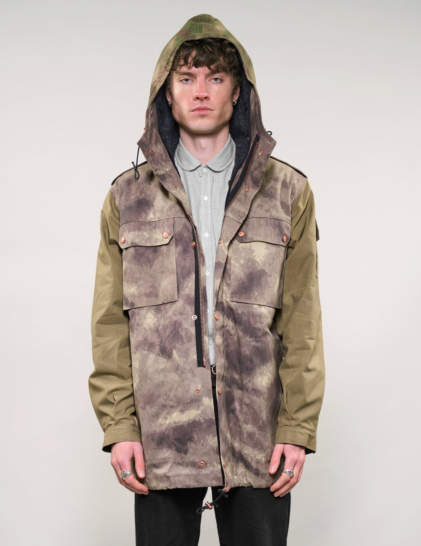 IMMORTAL Hooded Desert Parka in Camo & Khaki