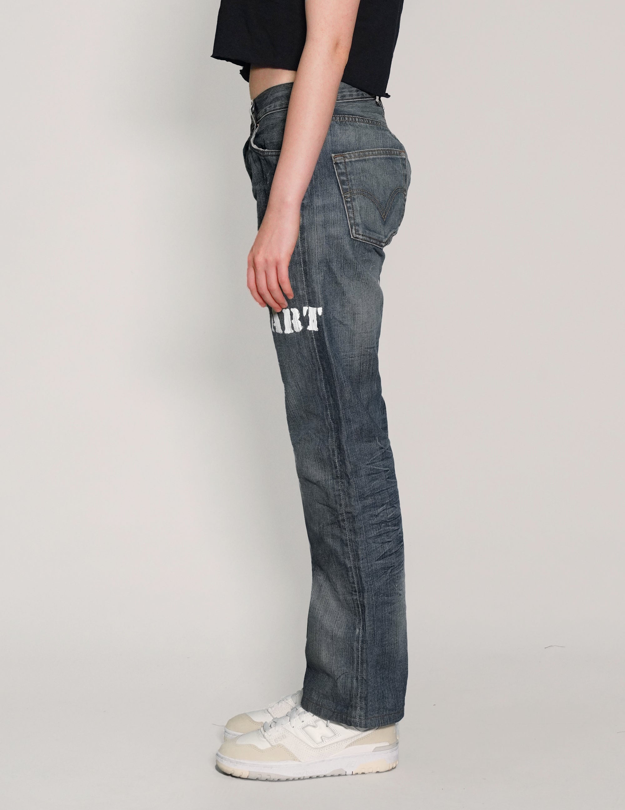 'Love Will Tear Us Apart' Jeans in Indigo