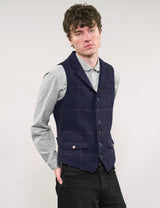 IMMORTAL Silverstone Waistocat - Bouclé Windowpane Navy Check