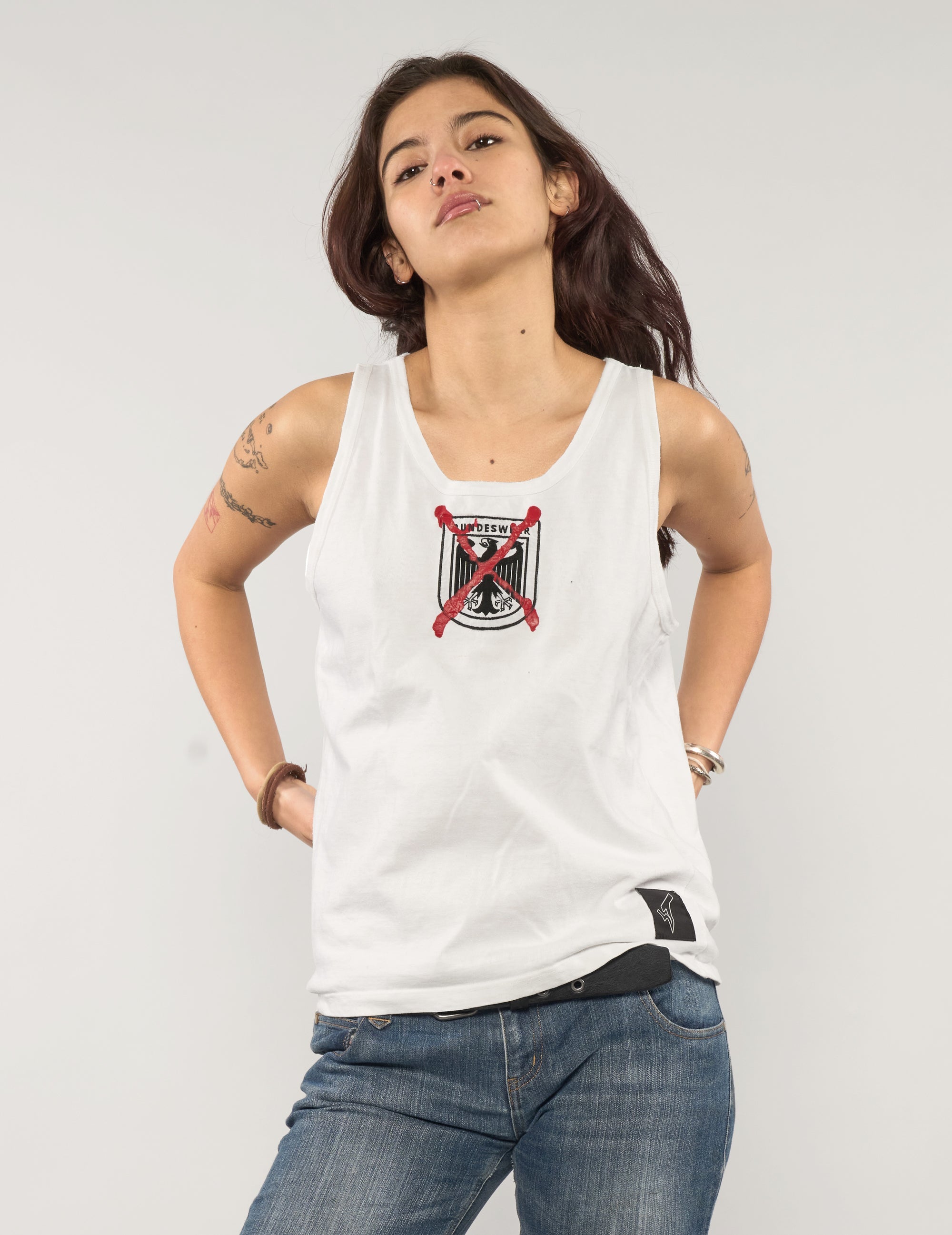 Vintage German Army Vest in White