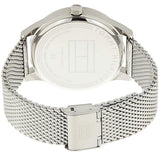 Tommy Hilfiger Men’s Watch Silver Mesh Band With Black Dial 1791415
