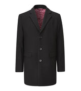 Skopes Men's Plus Size Poly Viscose Overcoat Fairlop In Black Size Small To 5Xl