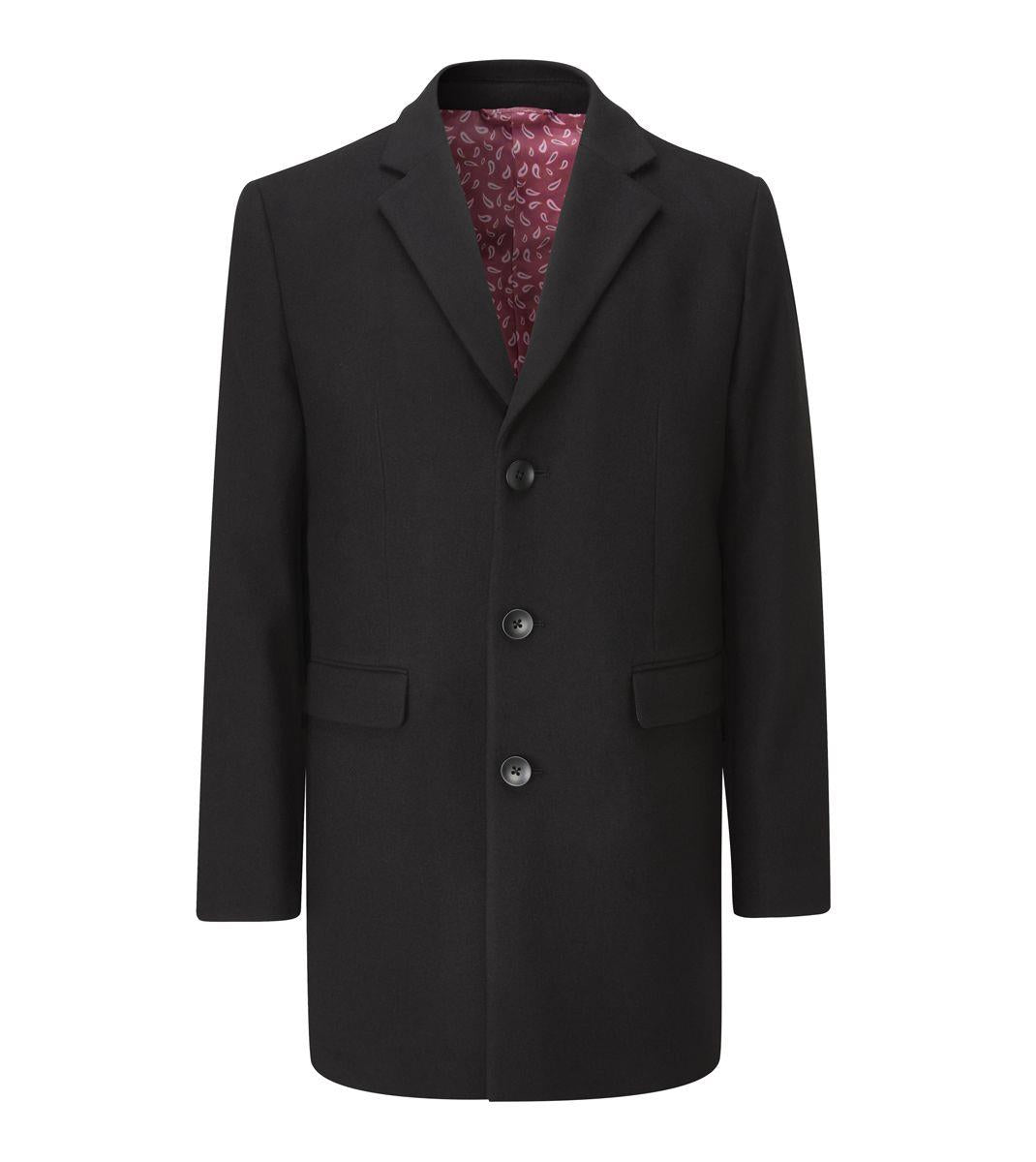 Skopes Men's Plus Size Poly Viscose Overcoat Fairlop In Black Size Small To 5Xl