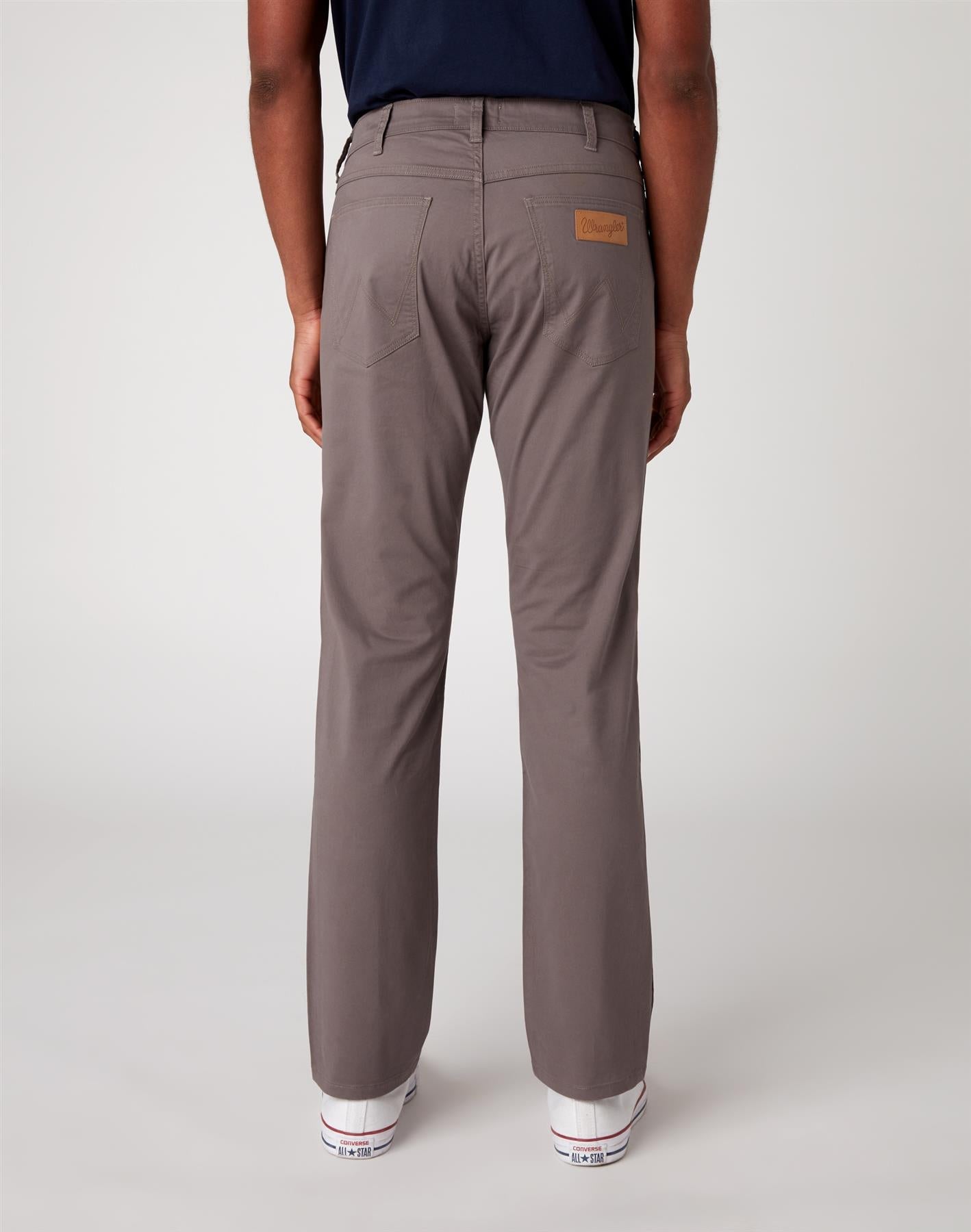 Wrangler Men's Greensboro Stretch Straight Leg Chino in Quiet Grey (W15QWA172) Size 34 - 46