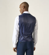 Skopes Wright Suit Waistcoat For Men in Navy Blue Pinstripe, 34R-62R