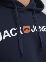 Jack & Jones Old Logo Sweat Hood For Men (JJECORP) in 3 Colours, Large