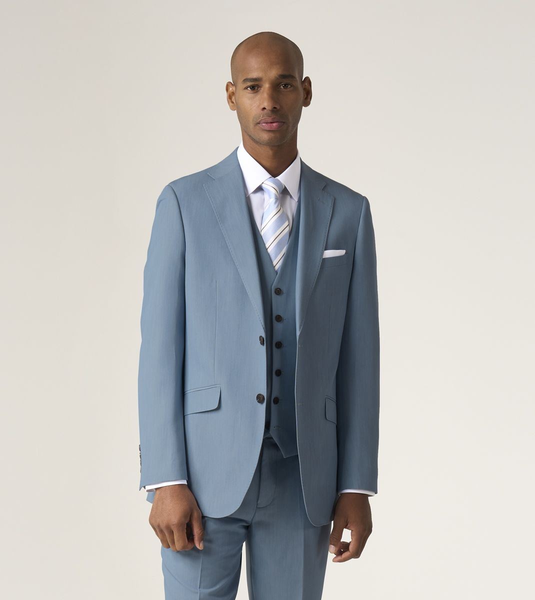 Skopes Beckett Suit Tailored Fit Jacket For Men in Pale Blue, 36S-64L