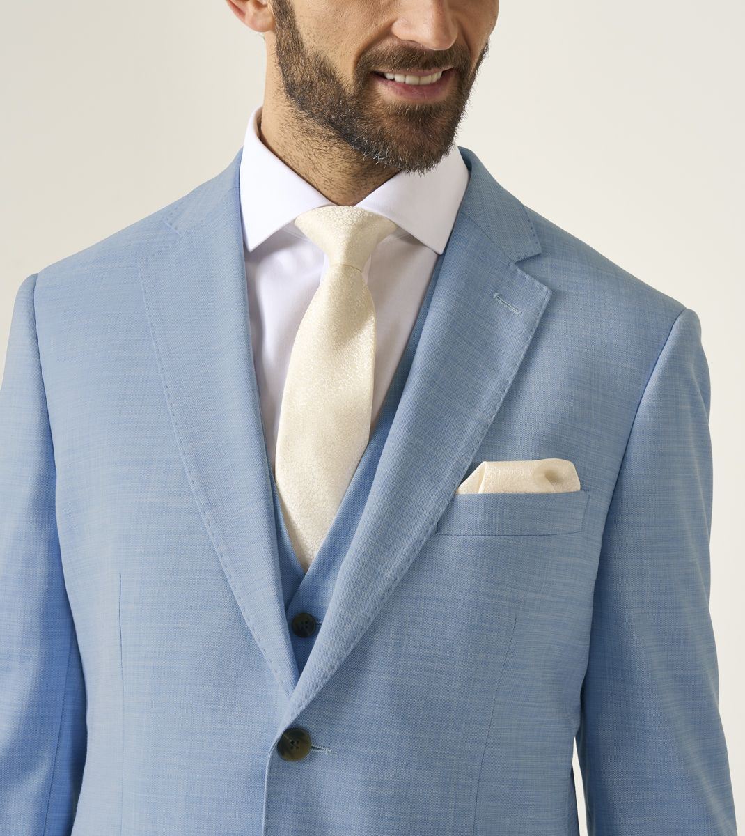 Skopes Lucien Suit Tailored Fit Jacket For Men in Sky Blue, 36S-62L