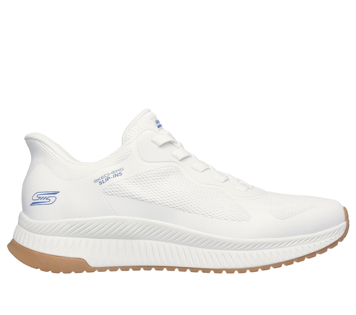 Skechers Slip On Sneaker Shoe For Men BOBS Sport Squad Chaos 4 Slip-Ins in White, 5.5-15