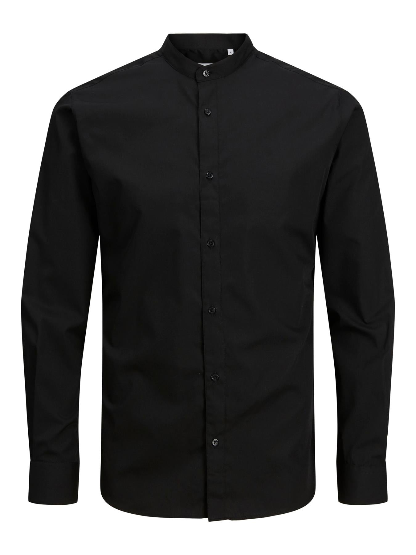 Jack & Jones Plus (12245367) Grandad Long Sleeve Plain Shirt in 3 Colour Options 1XL to 6XL