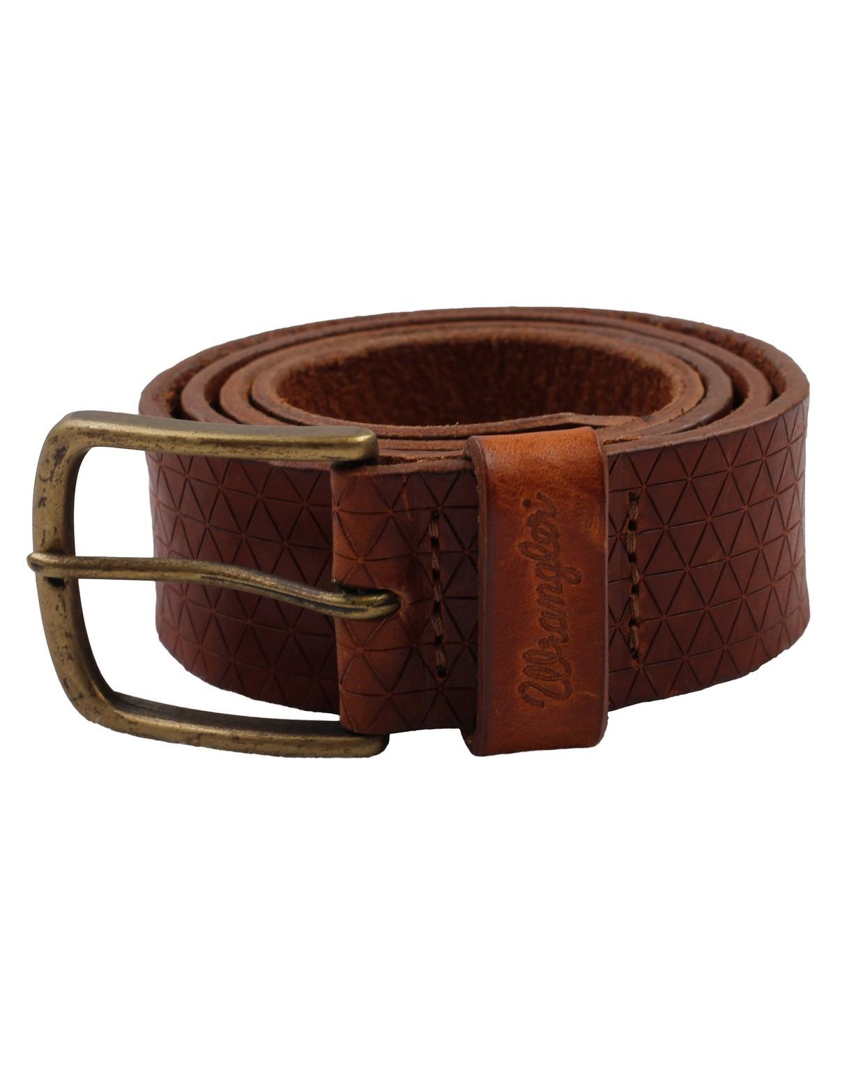 Wrangler Men's Braid Embossed Premium Leather Belt in Size XS to XXXL