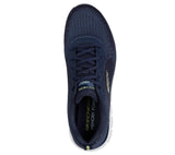 Skechers Lace Up Sneaker Shoe For Men Track Glendor in Navy/Lime, 5.5-13