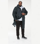 D555 WEBBER Sherpa Lined Showerproof Changing Robe For Men in Black, 2XL-6XL