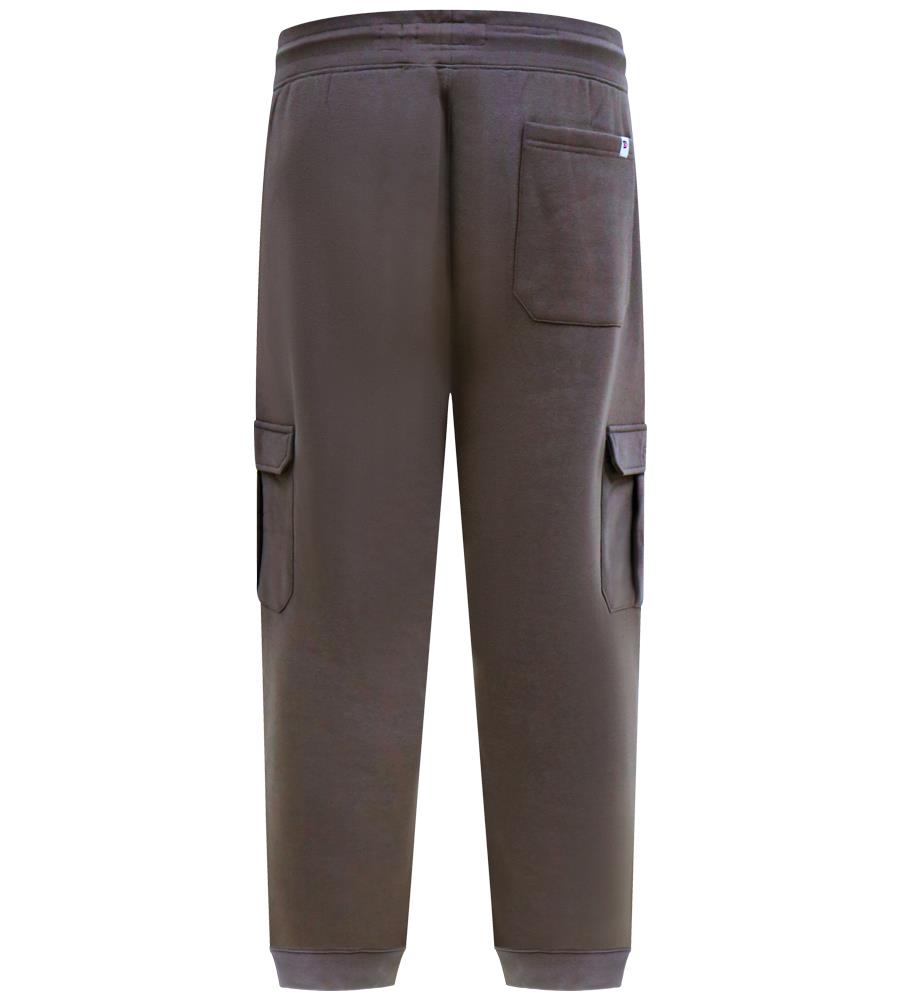 D555 EDINBURGH 2 Khaki Cargo Pocket Joggers For Men (Tall) With Ribbed Cuffs in Khaki, LT-1XLT