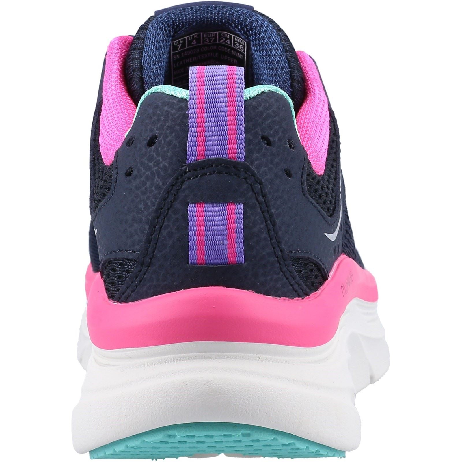 Skechers Relaxed Fit D'Lux Walker Infinite Motion Lace Up Sports Ladies Sports in Navy/Multi