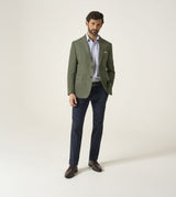 Skopes Tailored Fit Padua Jacket For Men in Herb Green Herringbone, 36S-62L
