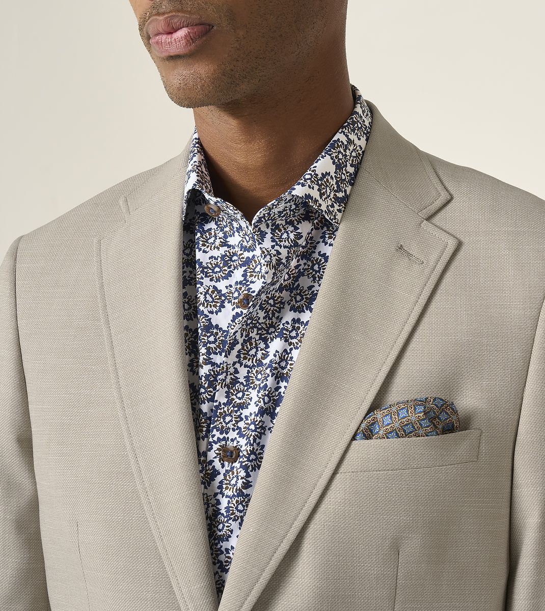 Skopes Jamie Tailored Fit Jacket For Men in Stone Beige, 36S-62L
