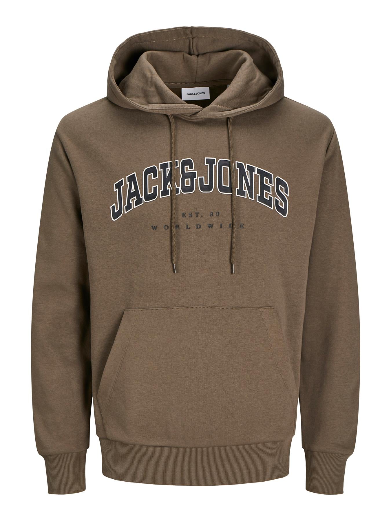 Jack & Jones Sweatshirt Hoodie For Men (JJECALEB VARSITY) in 5 Colours, L-XL