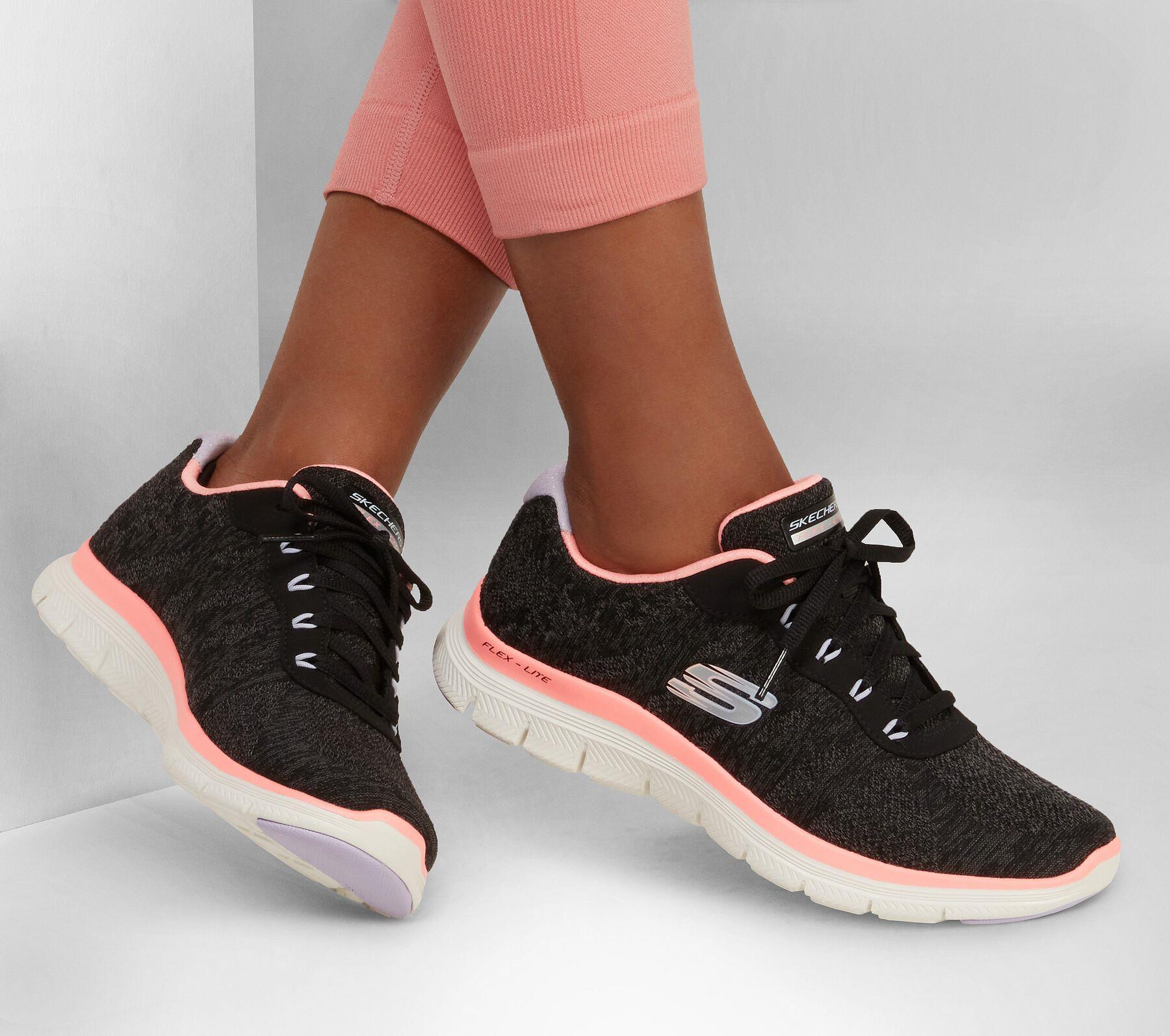 Skechers (GAR149570) Ladies Sports Flex Appeal 4.0 Fresh Move Shoes in UK 3 to 8