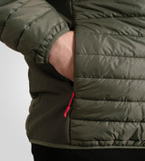 D555 NORTHFIELD Hybrid Soft Shell Quilted Hooded Jacket For Men in Khaki, 2XL-6XL