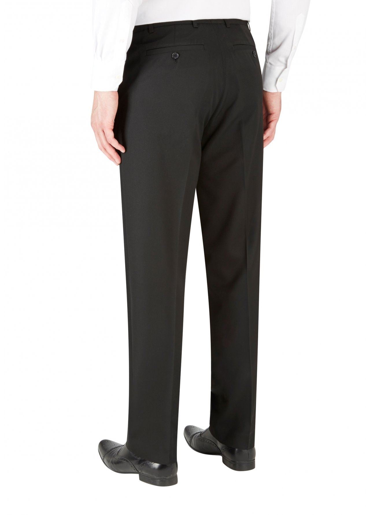 Skopes Men's Flexi Waist Tailored Fit Trouser Ryedale Black Size 30 - 60
